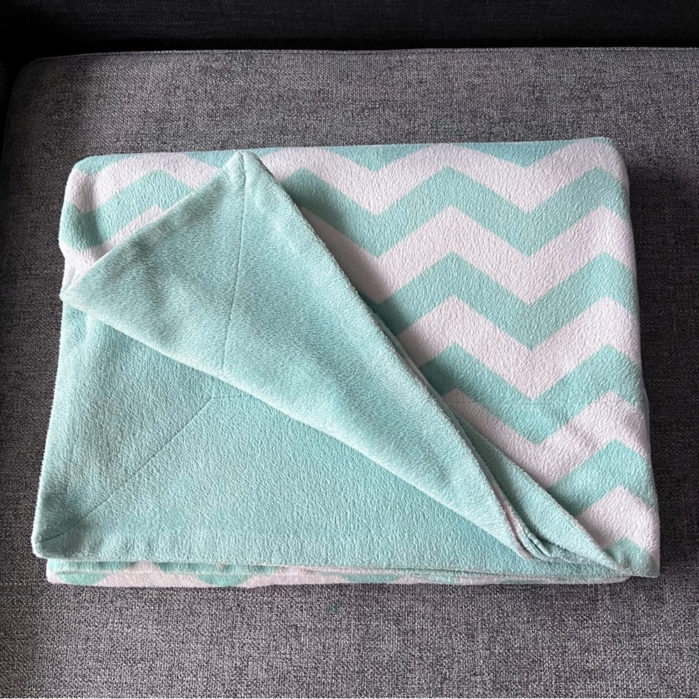 Teal Chevron Throw